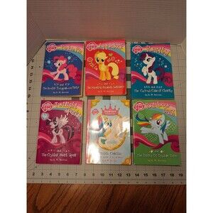 My Little Pony Paper Books Applejack Rarity Twilight Celestia Pinkie Rainbow